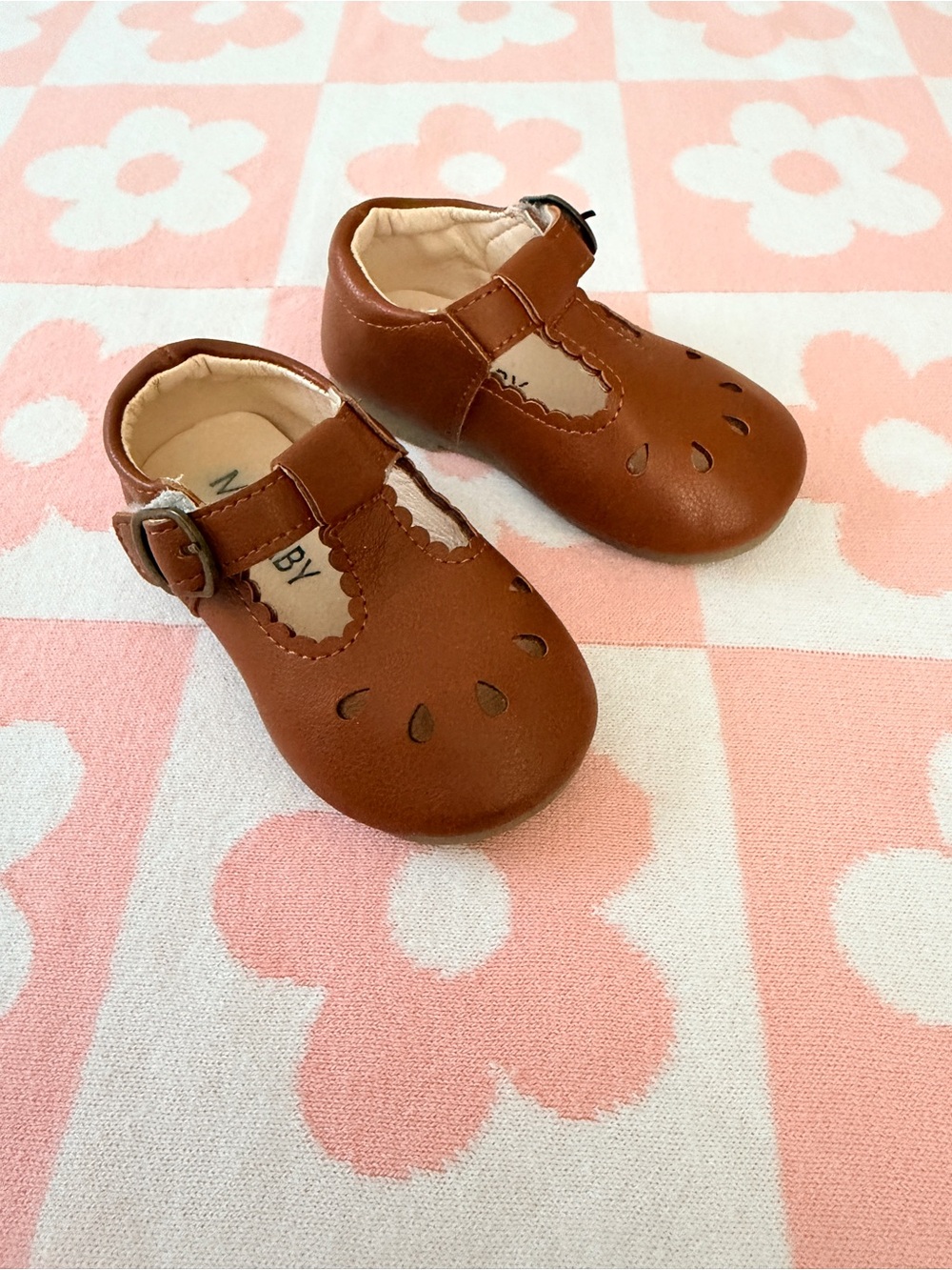 Toddler Brown Mary Jane T-Strap Dress Shoes